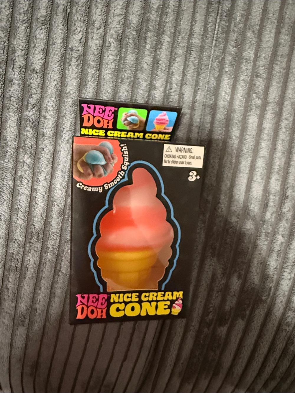 Nice Cream Cone Squishy Toy - Pink and Yellow